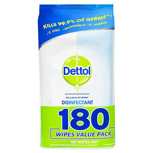 Dettol Antibacterial Disinfectant Wipes 180/Pack